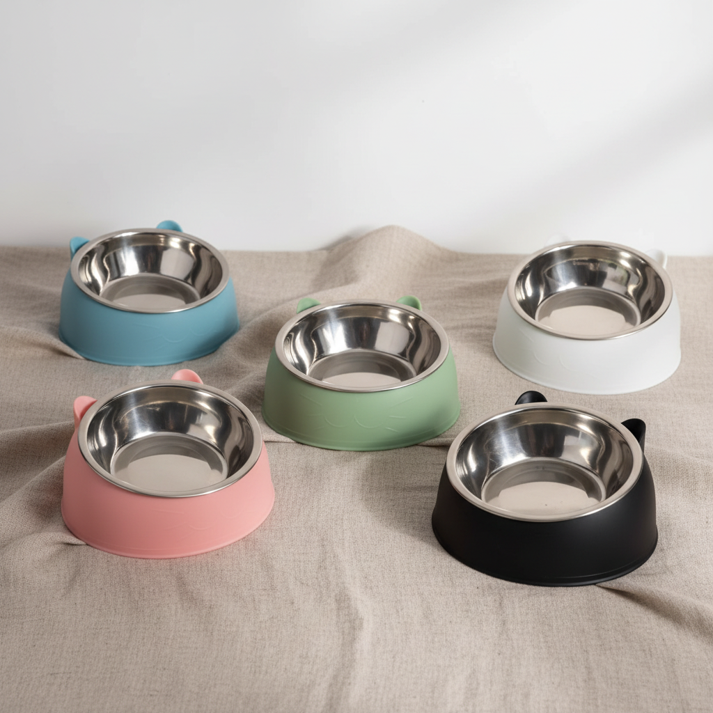 Lutad - Inclined Stainless Steel Pet Feeding Bowl