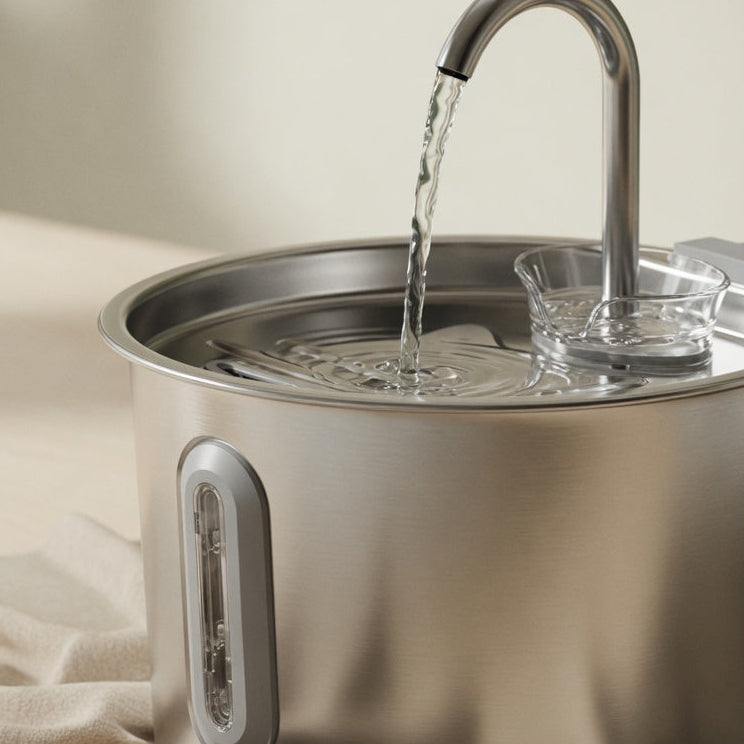 Reningen - 2.2L Triple-Filter Stainless Steel Water Fountain