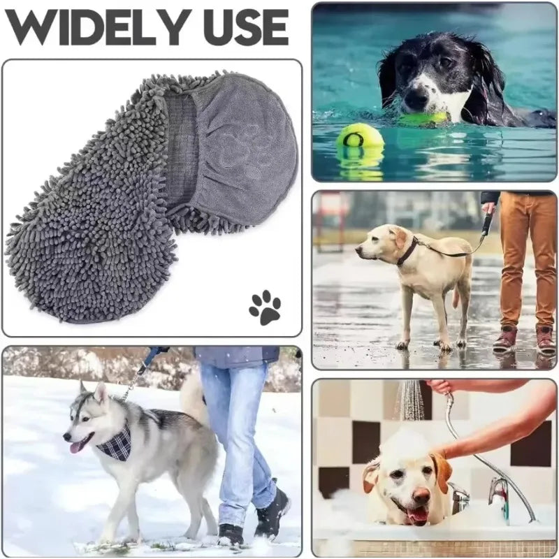 Super Absorbent Pet Bath Towel Quick-Drying Cat Towels Convenient Soft Bath Robe Dry Pet Cleaning Washcloth Dog Accessories