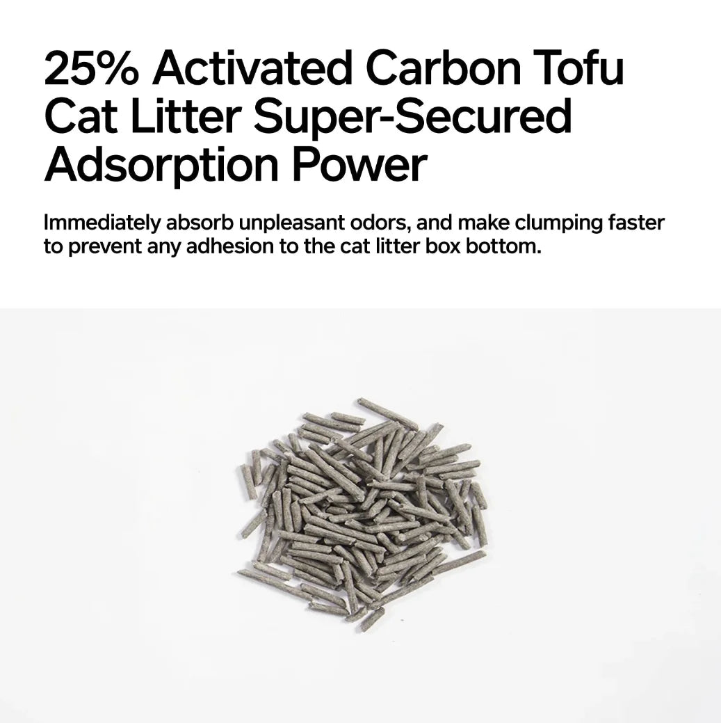 3-In-1 Blend Cat Litter 5.2 Kg (Tofu, Spherical Bentonite Clay, Activated Carbon Infused Tofu)