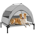 Portable Elevated Dog Bed with Removable Canopy