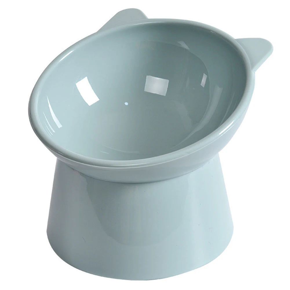 Tilted Cat Food Bowl Elevated Cat Bowl Ergonomic Raised Cat Food Bowl anti Vomiting Tall Dog Bowl Non Slip for Flat- Faced Cats
