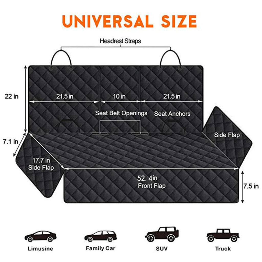 Dog Car Seat Cover Non-Slip Car Seat Protector Waterproof Car Rear Back Seat Cover Non Stick Fur Pet Dog Protector Mat for Pet