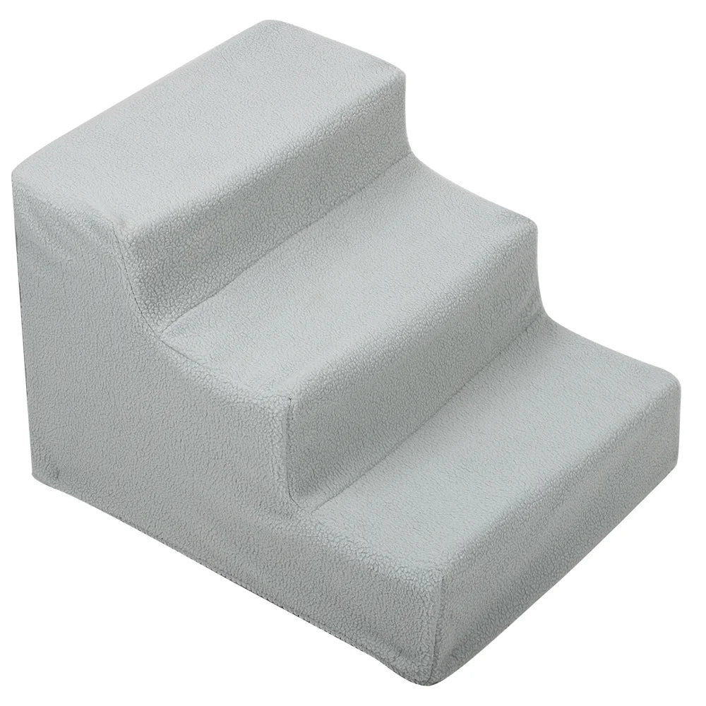 1Pc Pet Stairs for Sofa & Bed 3 Step Pet Safety Ramp for Small Senior Dogs Washable Ramp Ladder for Dogs Cats