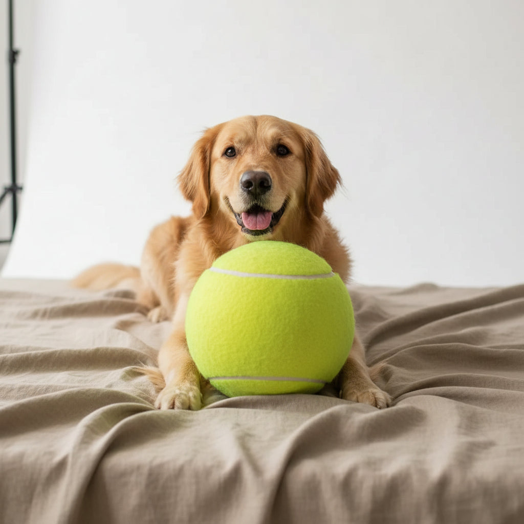 9.5 Inches Dog Tennis Ball Giant Pet Toy Tennis Ball Dog Chew Toy Signature Mega Jumbo Kids Toy Ball for Pet Supplies