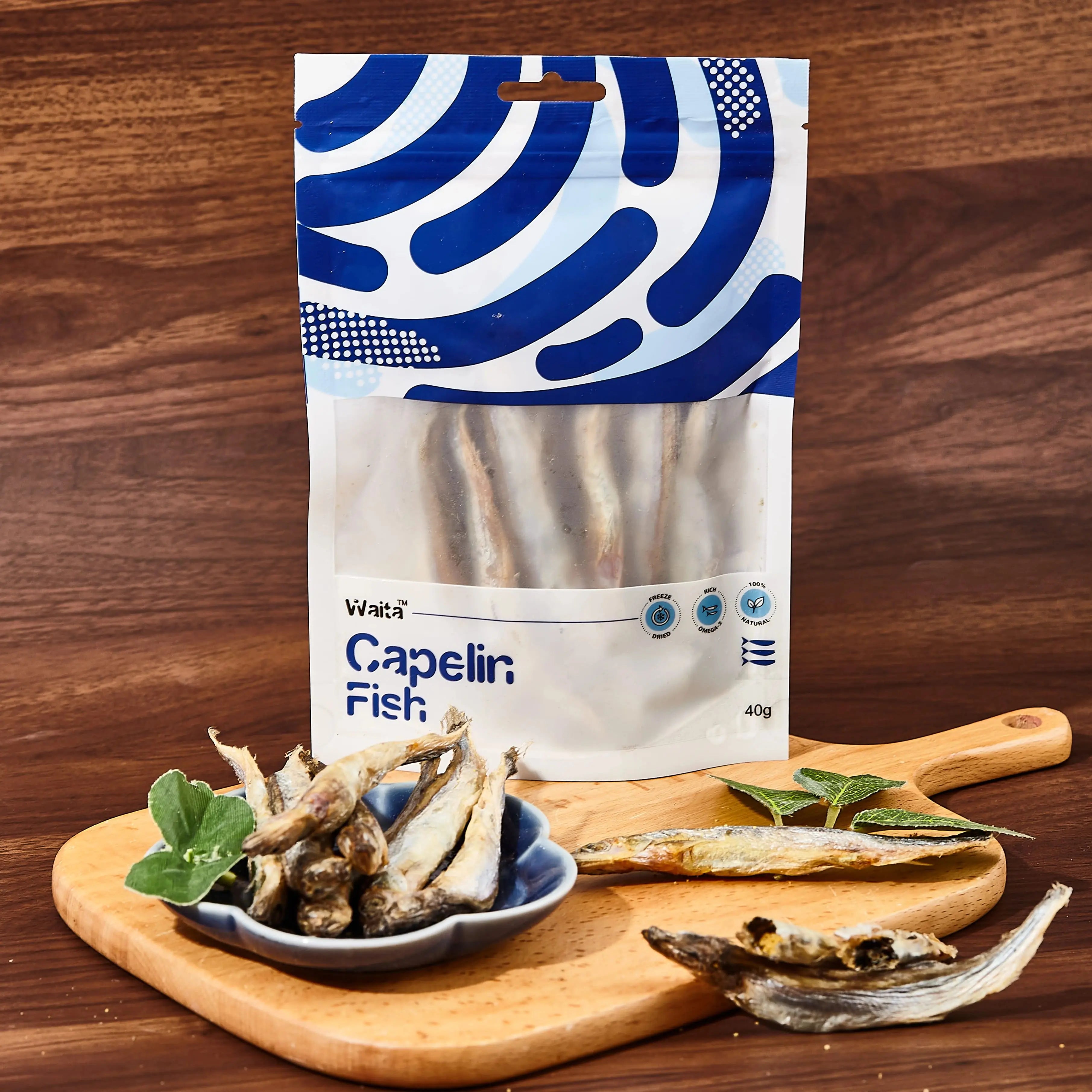 Freeze Dried Capelin 40G Premium Pet Treats Cat Dog High Protein Nutrient Dense Skin Coat Rich Vitamins Minerals