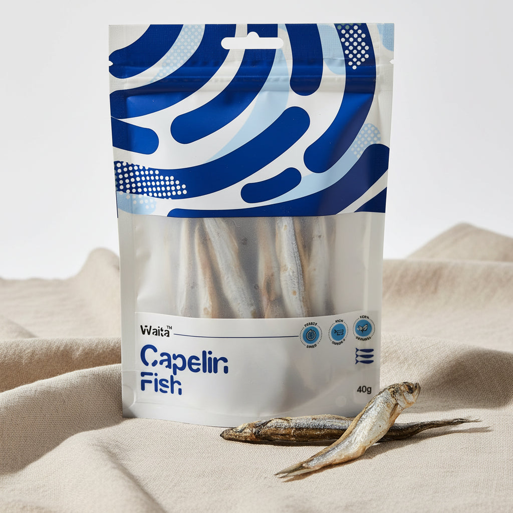 Freeze Dried Capelin 40G Premium Pet Treats Cat Dog High Protein Nutrient Dense Skin Coat Rich Vitamins Minerals