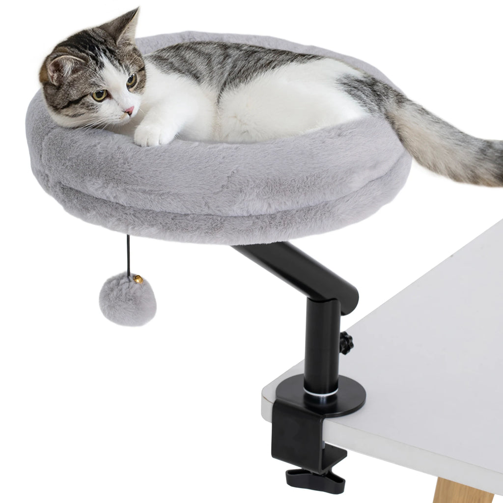 Cat Bed for Desk, 360° Rotatable Adjustable Cat Nest Hammock