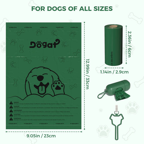 270/540 Counts Extra Thick Green Biodegradable Pet Poop Waste Bags with Dispenser for Dogs, Lavender Scented, Carrier