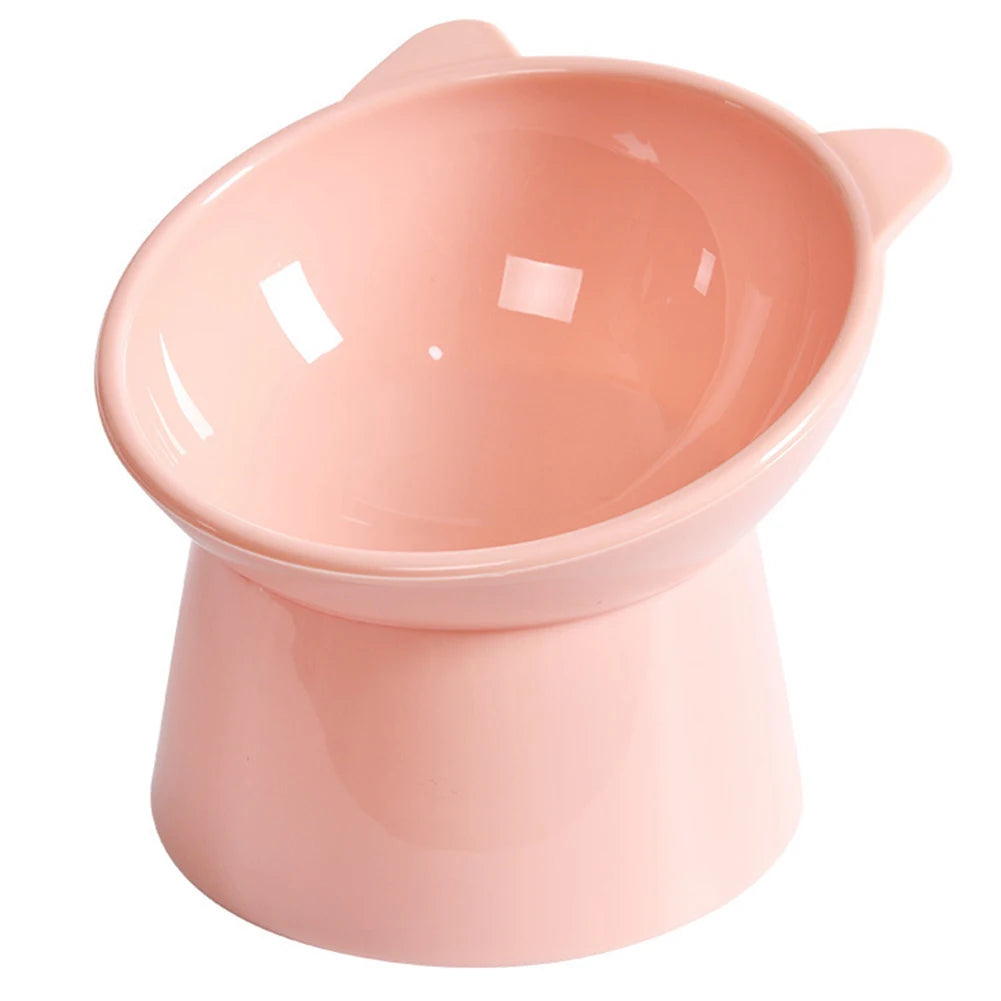 Tilted Cat Food Bowl Elevated Cat Bowl Ergonomic Raised Cat Food Bowl anti Vomiting Tall Dog Bowl Non Slip for Flat- Faced Cats