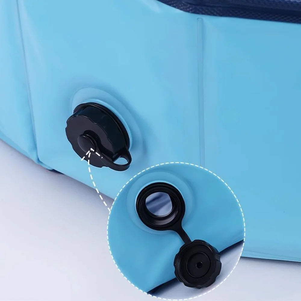 160*30Cm/120*30Cm/80*20Cm Pet Pool Foldable Dog Bath Swimming Pool Portable Pet Pool with Drain Valve Outdoor Dog Bathing Tub
