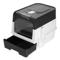Cat Litter Box Hooded Cat Box Odor-Resistant Fully Enclosed Cat Toilet with Litter Scoop for Home Pets Supplies